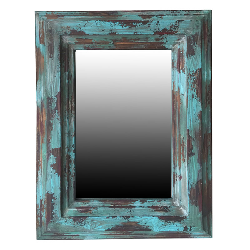Loon Peak® Rectangle Blue Accent Wall Mirror Wayfair